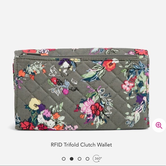 Vera Bradley RFID Trifold Clutch Wallet - Picture 2 of 8